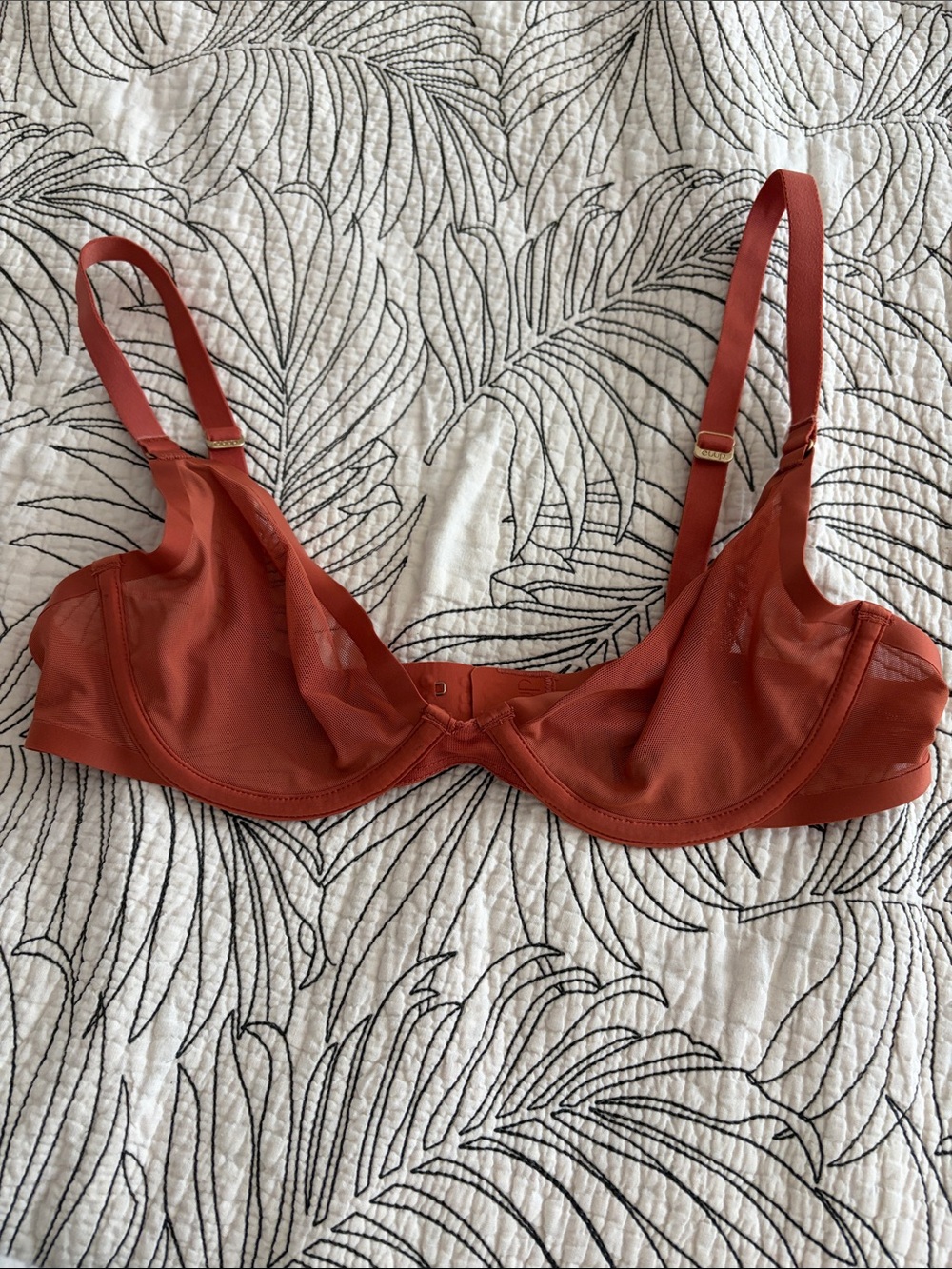 CUUP Sheer Underwire Bra in Terracotta
